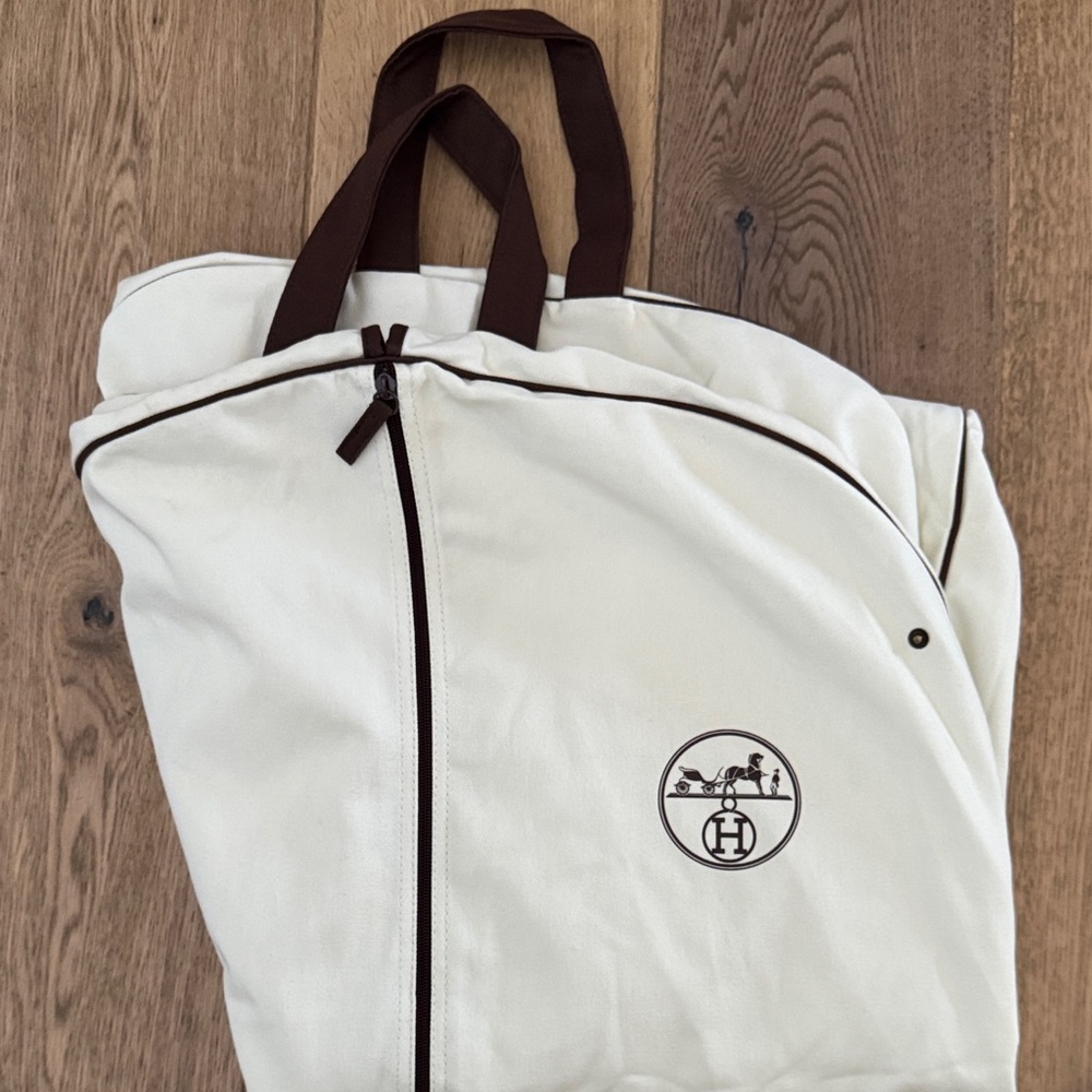 Hermes cotton canvas travel wardrobe clothes carrier